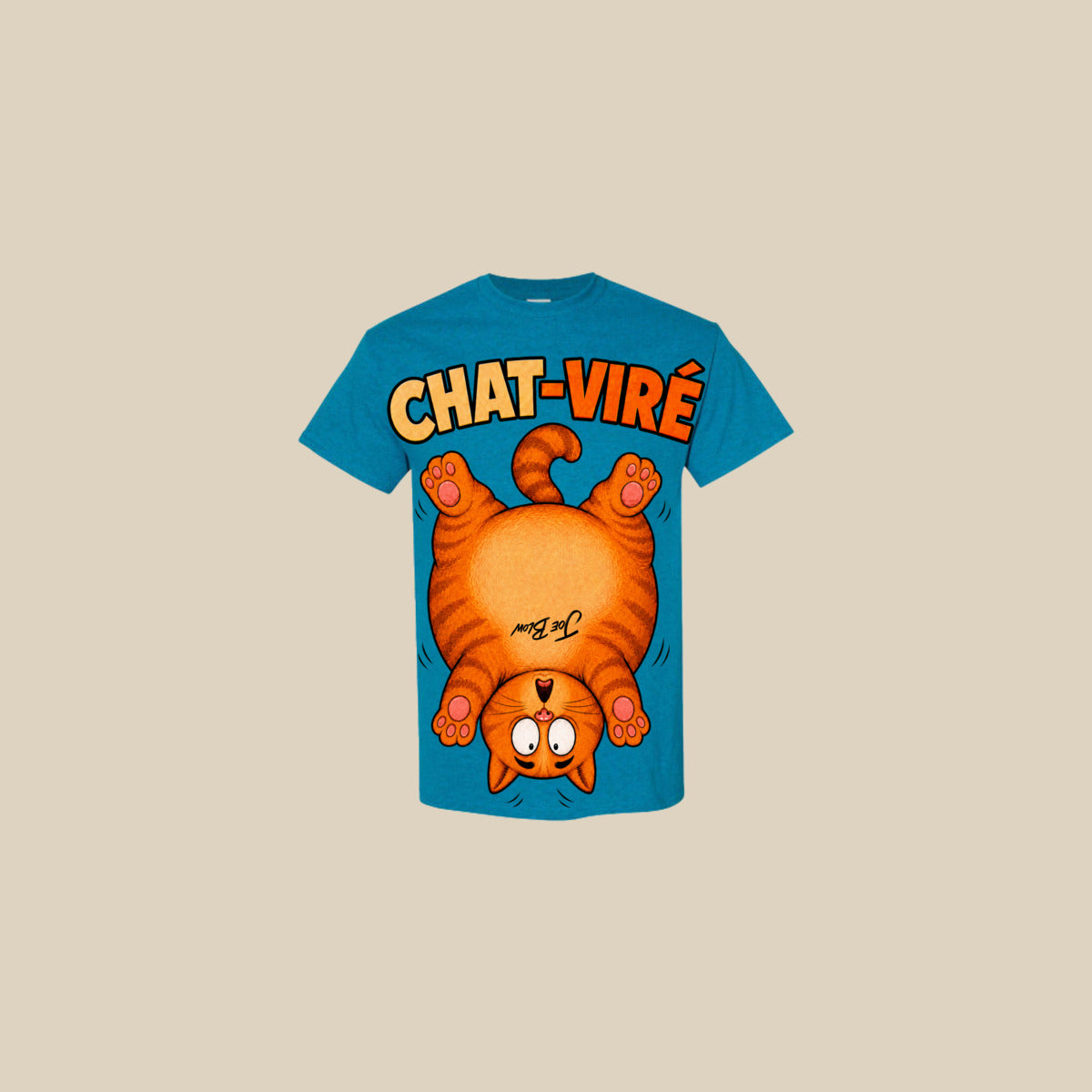 T-shirt CHAT-VIRÉ – Ti-Gus adulte – Antique Sapphire