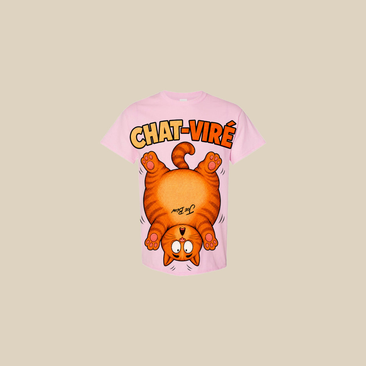 T-shirt CHAT-VIRÉ – Ti-Gus adulte – Light Pink