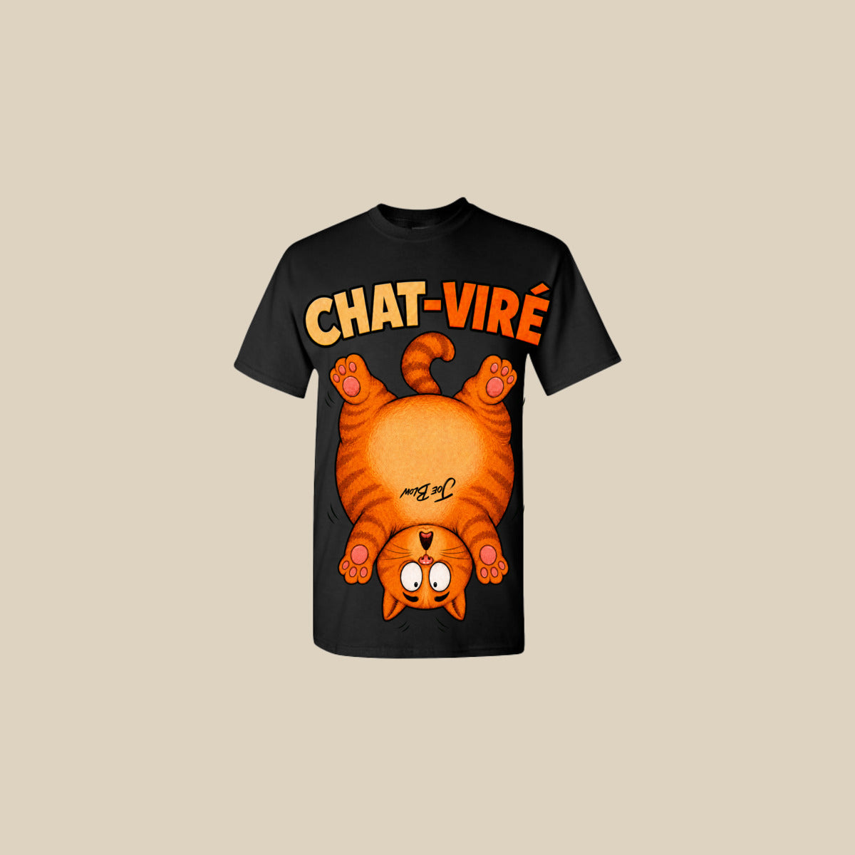 T-shirt CHAT-VIRÉ – Ti-Gus adulte – Noir