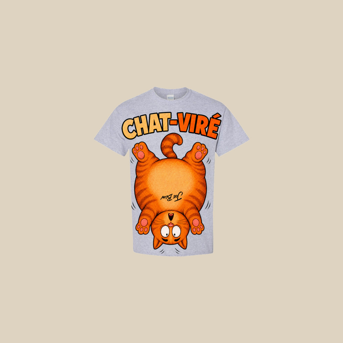 T-shirt CHAT-VIRÉ – Ti-Gus adulte – Sport Grey
