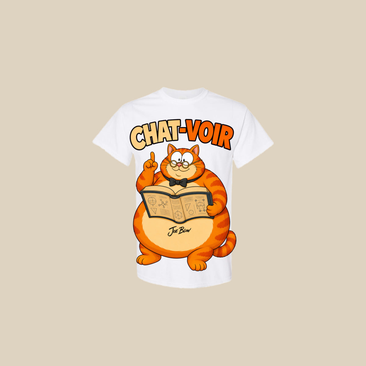 T-shirt CHAT-VOIR – Ti-Gus enfant/youth – Blanc