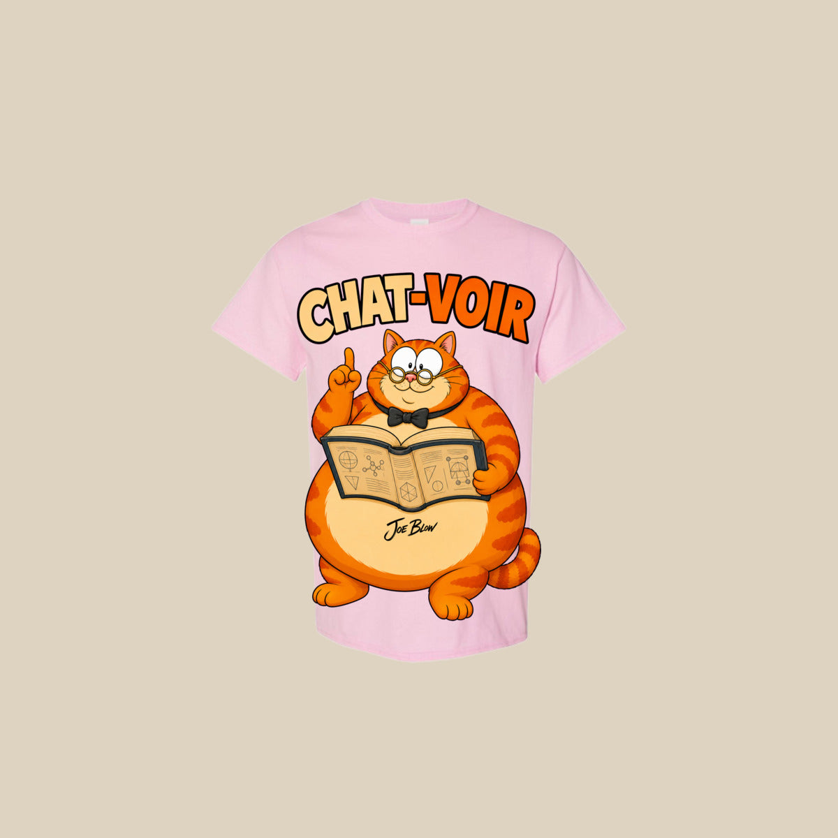 T-shirt CHAT-VOIR – Ti-Gus enfant/youth – Light Pink