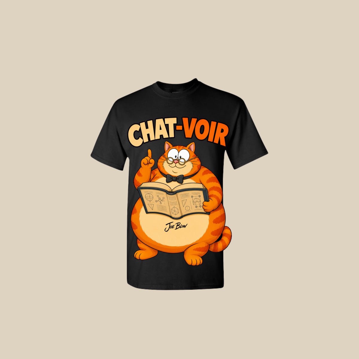 T-shirt CHAT-VOIR – Ti-Gus enfant/youth – Noir