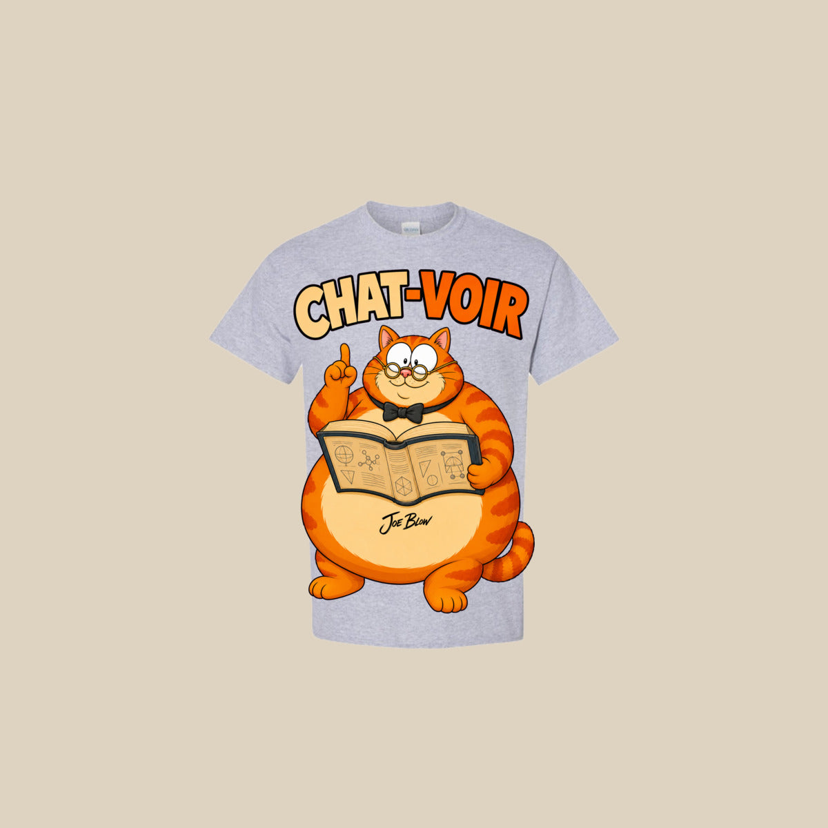 T-shirt CHAT-VOIR – Ti-Gus enfant/youth – Sport Grey