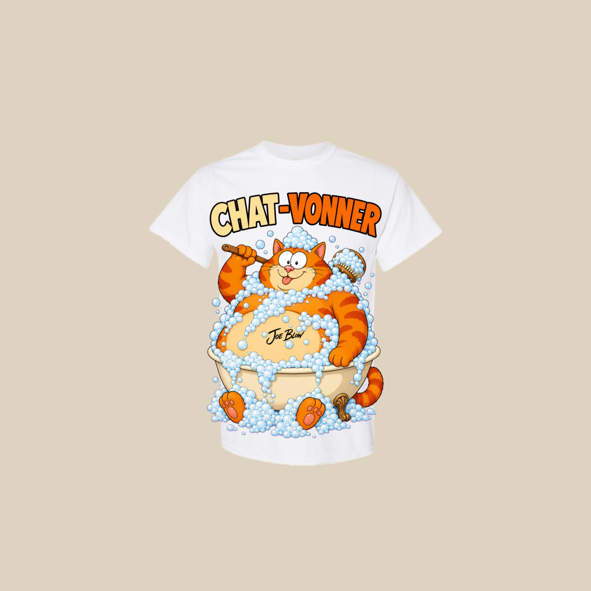 T-shirt CHAT-VONNER – Ti-Gus enfant/youth – Blanc
