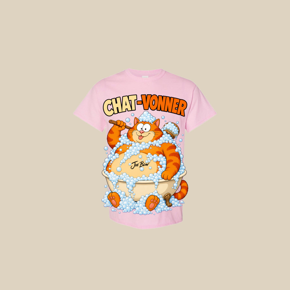 T-shirt CHAT-VONNER – Ti-Gus adulte – Light Pink
