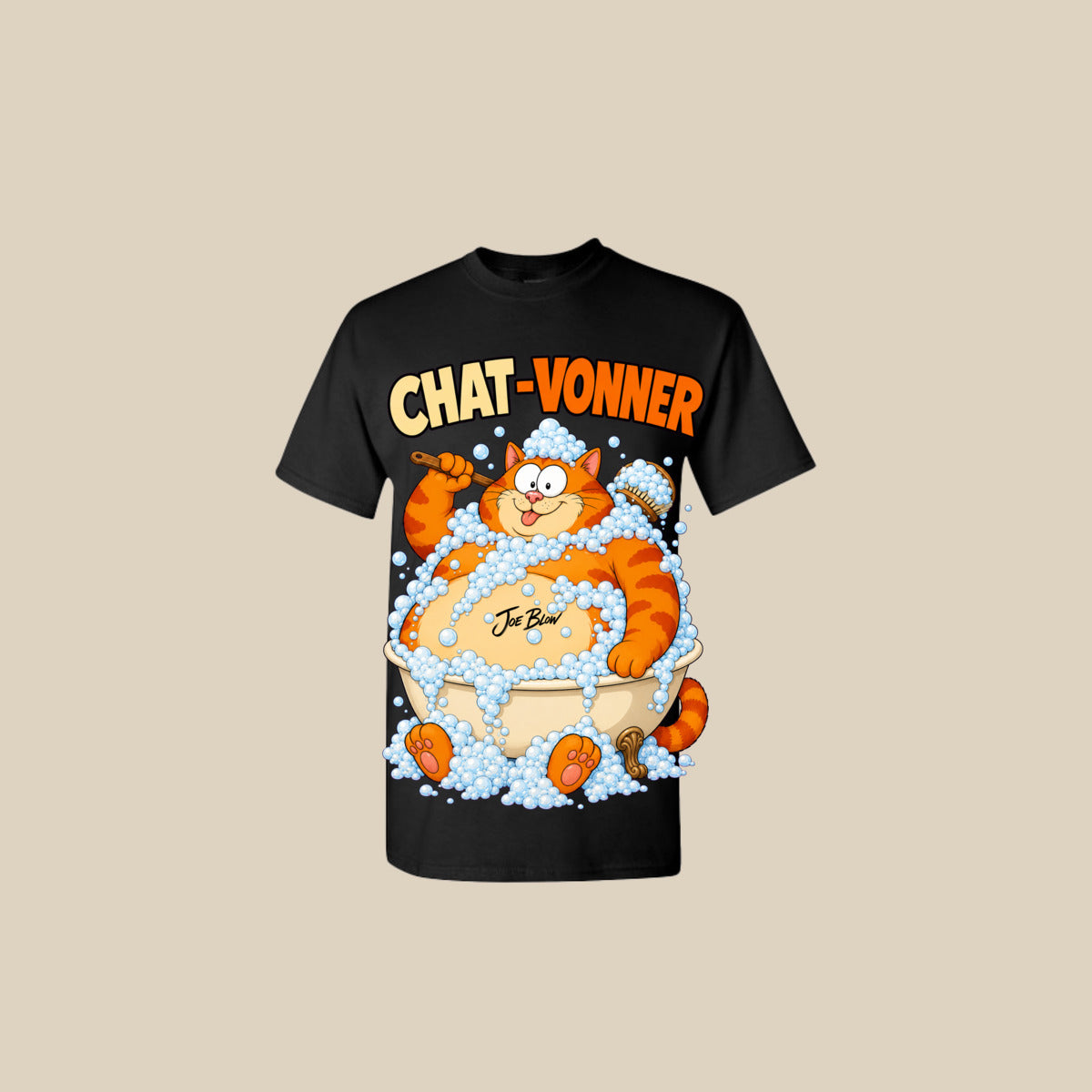 T-shirt CHAT-VONNER – Ti-Gus adulte – Noir