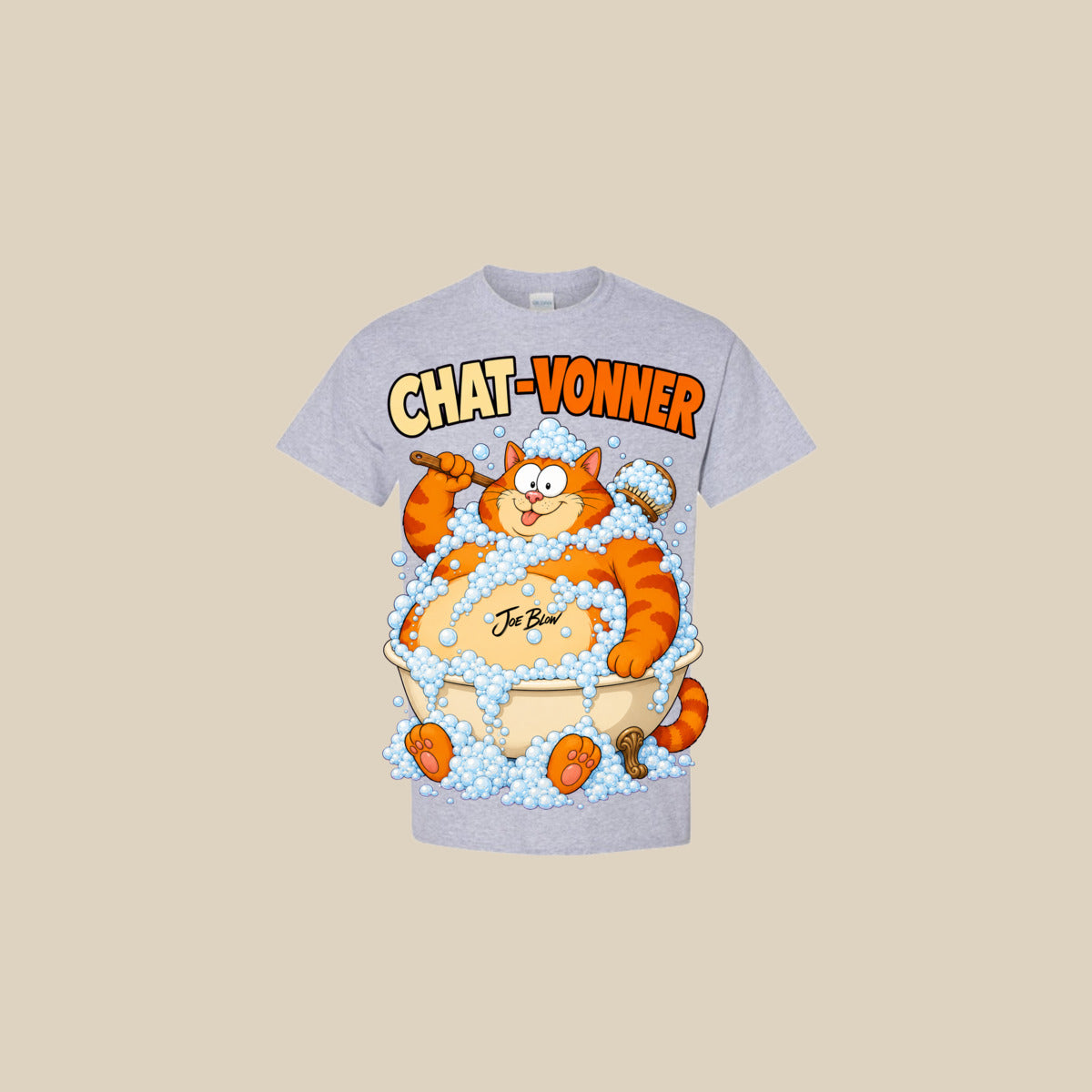 T-shirt CHAT-VONNER – Ti-Gus adulte – Sport Grey