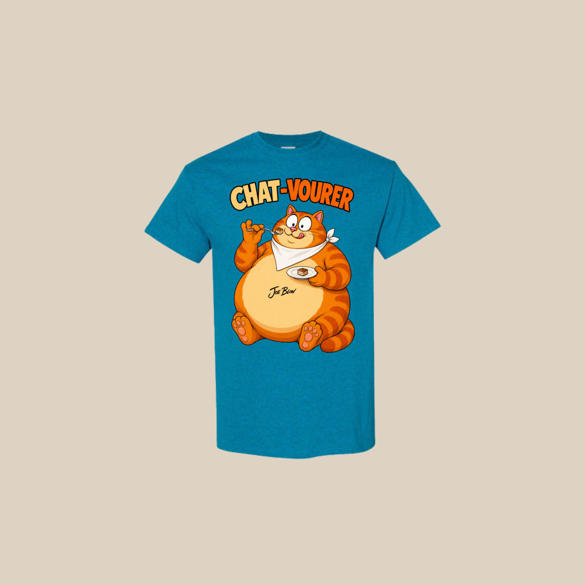 T-shirt CHAT-VOURER – Ti-Gus adulte – Antique Sapphire