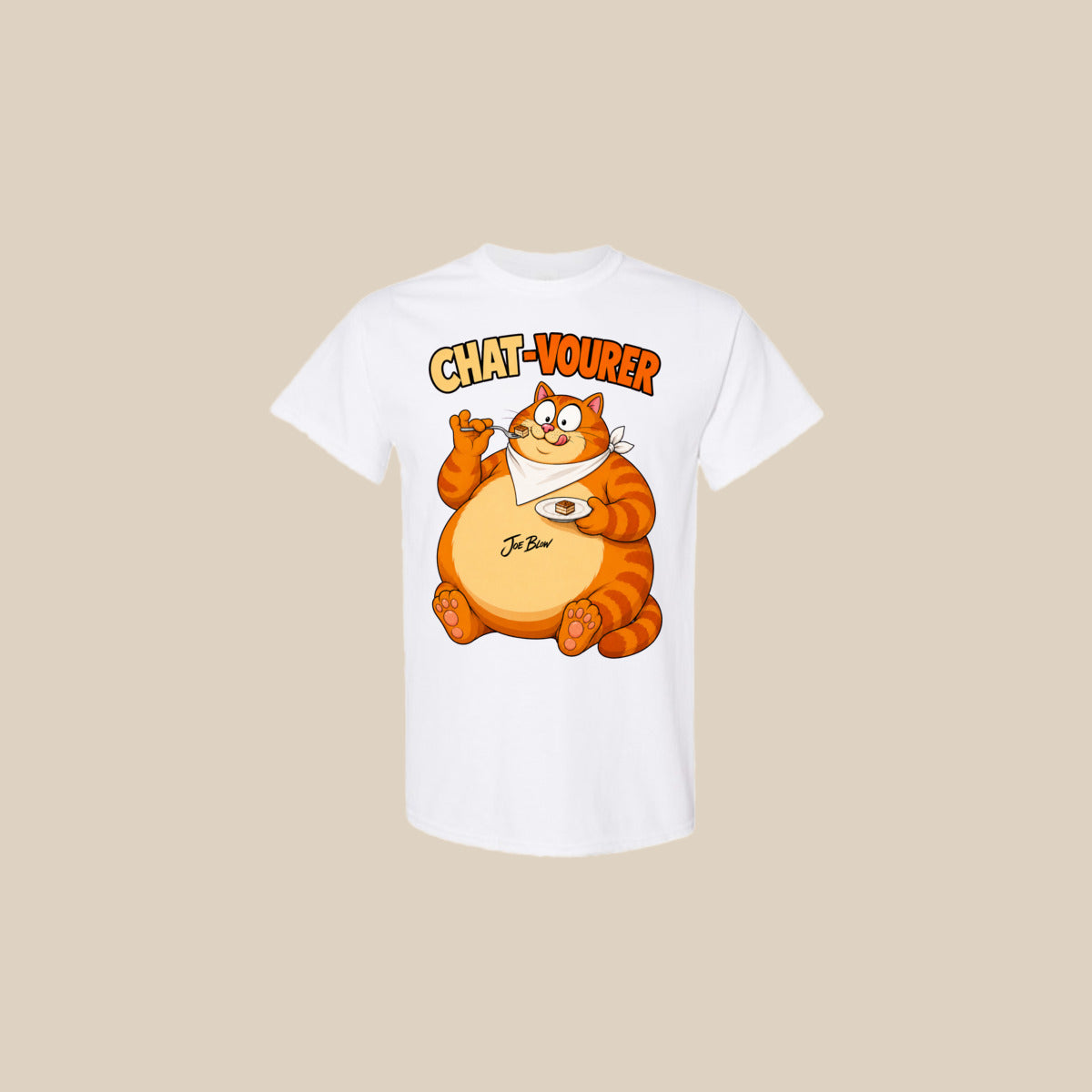 T-shirt CHAT-VOURER – Ti-Gus enfant/youth – Blanc