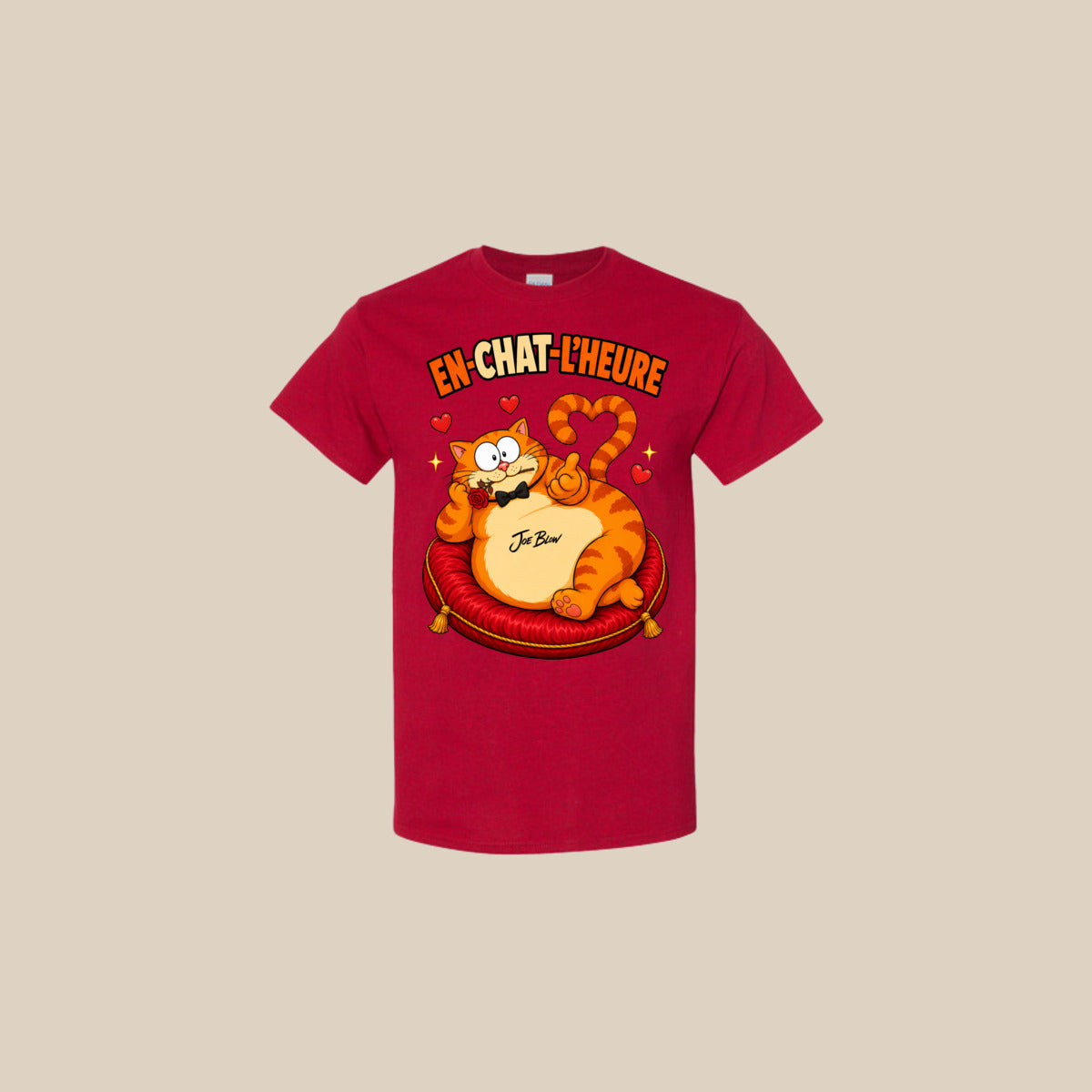 T-shirt EN-CHAT-L’HEURE – Ti-Gus enfant/youth – Antique Cherry Red