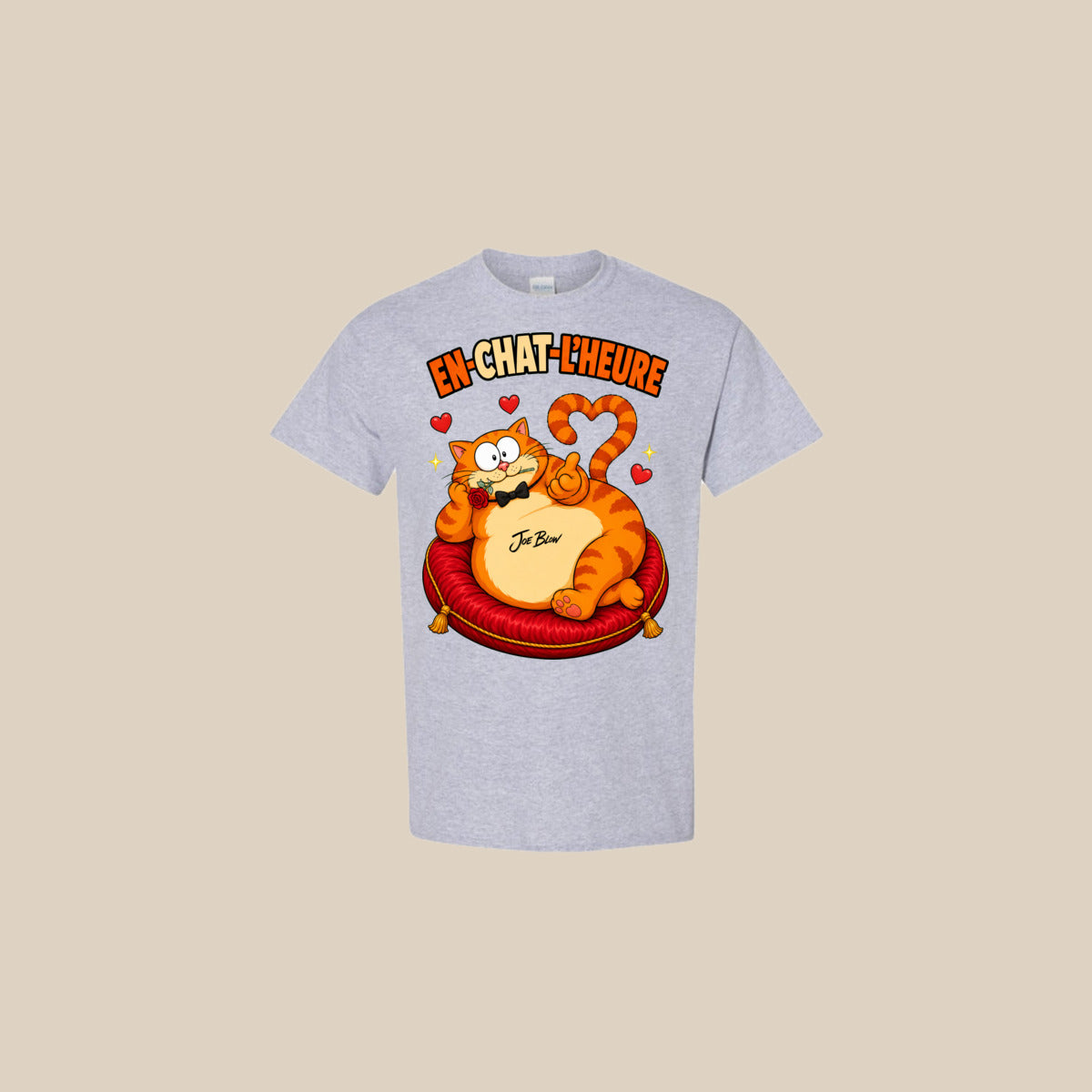 T-shirt EN-CHAT-L’HEURE – Ti-Gus enfant/youth – Sport Grey