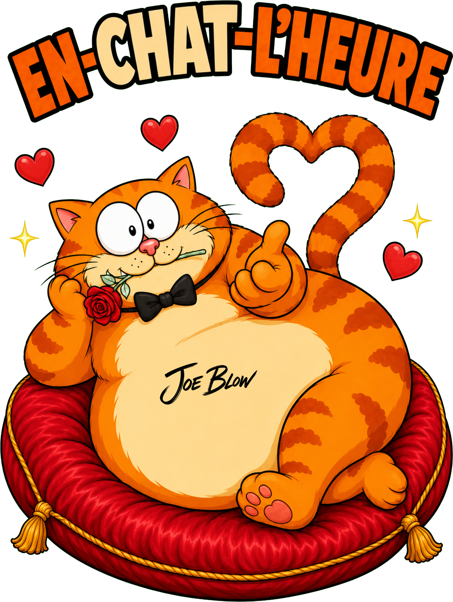 T-shirt Joe Blow En-chat-l’heure