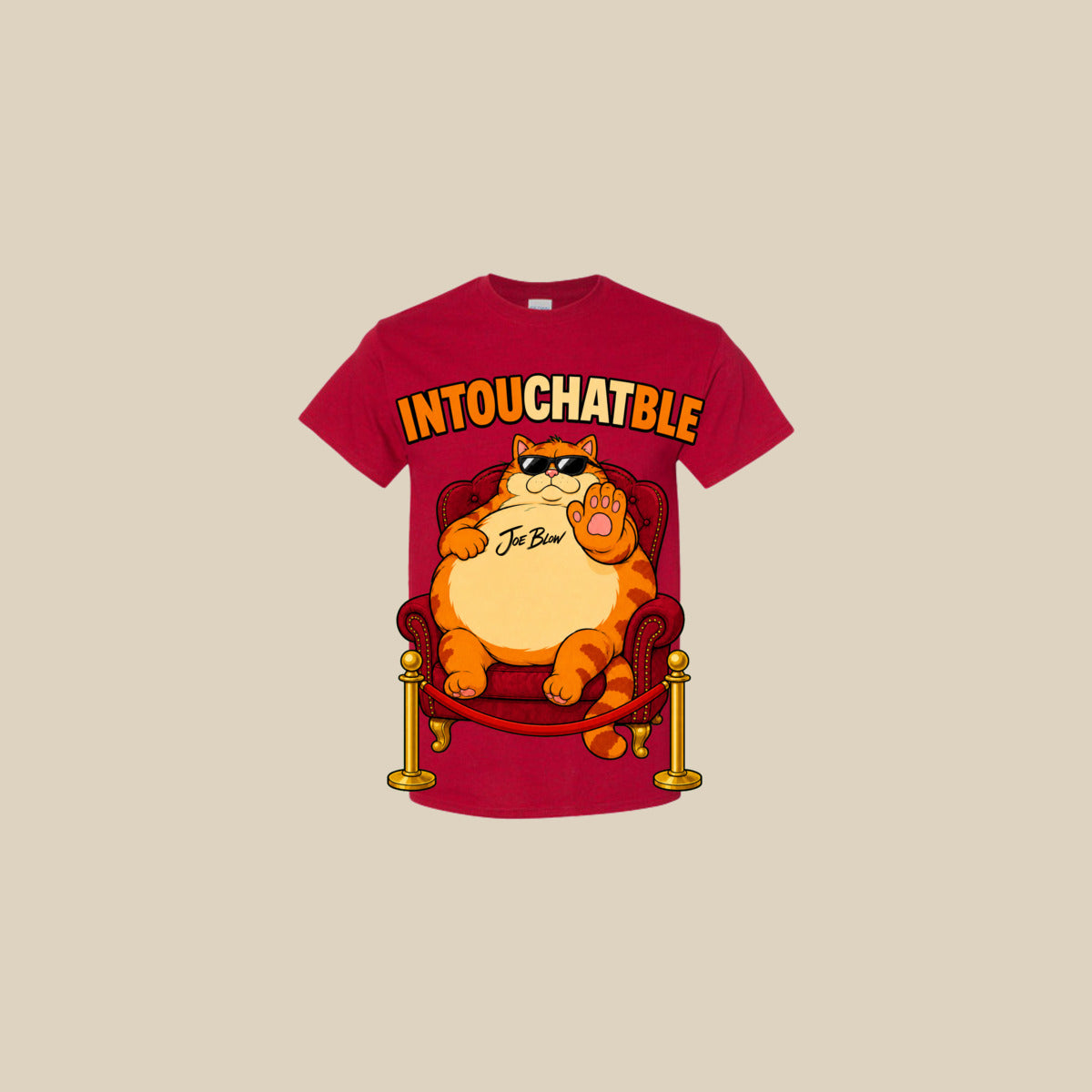 T-shirt INTOU-CHAT-BLE – Ti-Gus adulte – Antique Cherry Red