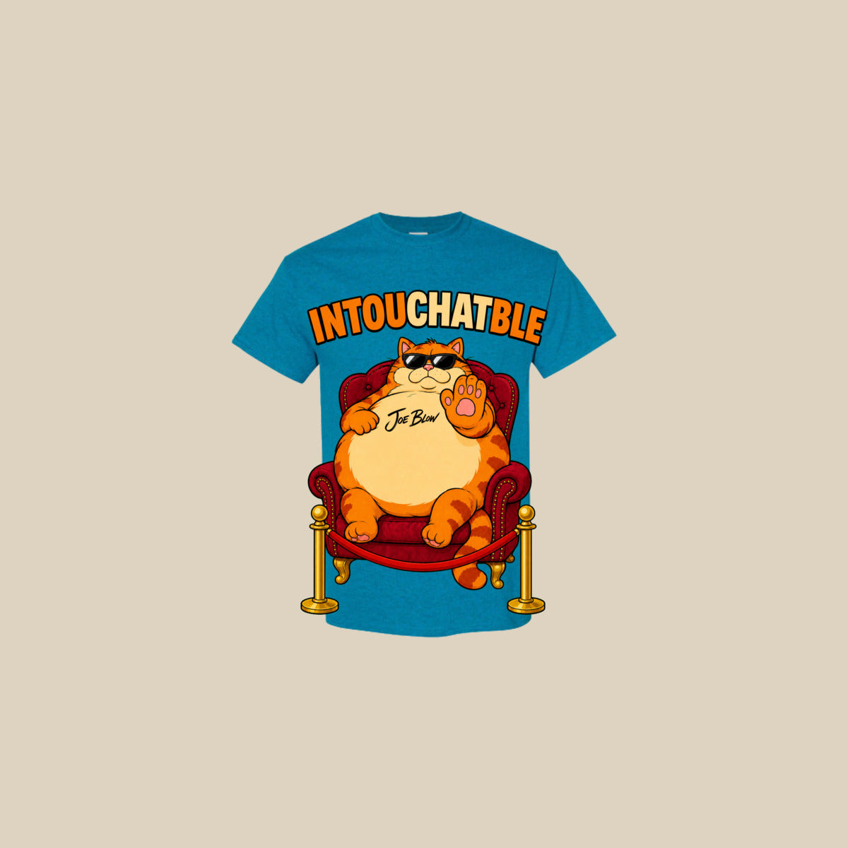 T-shirt INTOU-CHAT-BLE – Ti-Gus adulte – Antique Sapphire