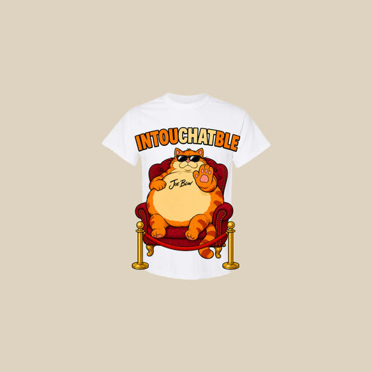 T-shirt INTOU-CHAT-BLE – Ti-Gus adulte – Blanc