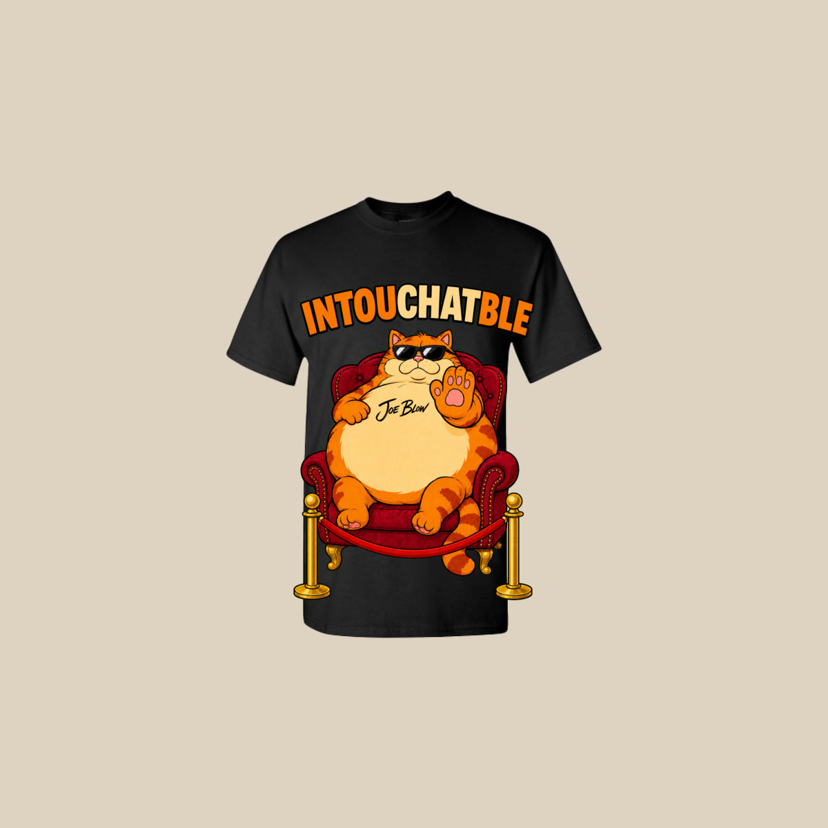 T-shirt INTOU-CHAT-BLE – Ti-Gus adulte – Noir