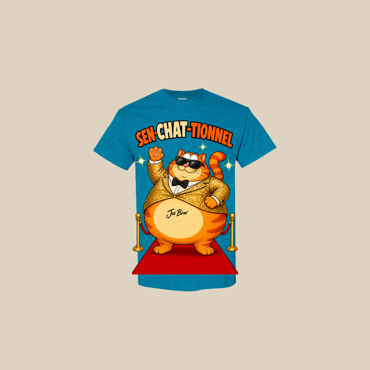 T-shirt SEN-CHAT-TIONNEL – Ti-Gus enfant/youth – Antique Sapphire