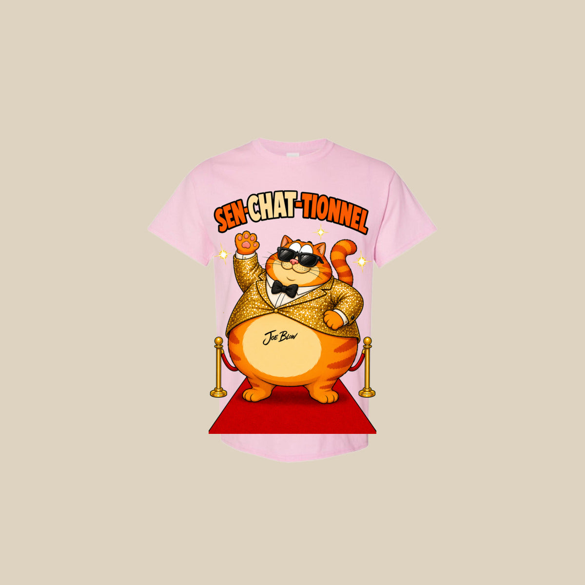 T-shirt SEN-CHAT-TIONNEL – Ti-Gus enfant/youth – Light Pink