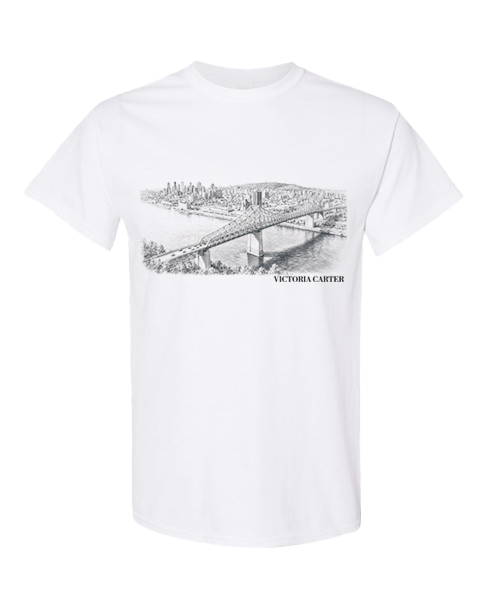 T-shirt blanc Victoria Carter — Jacques-Cartier noir