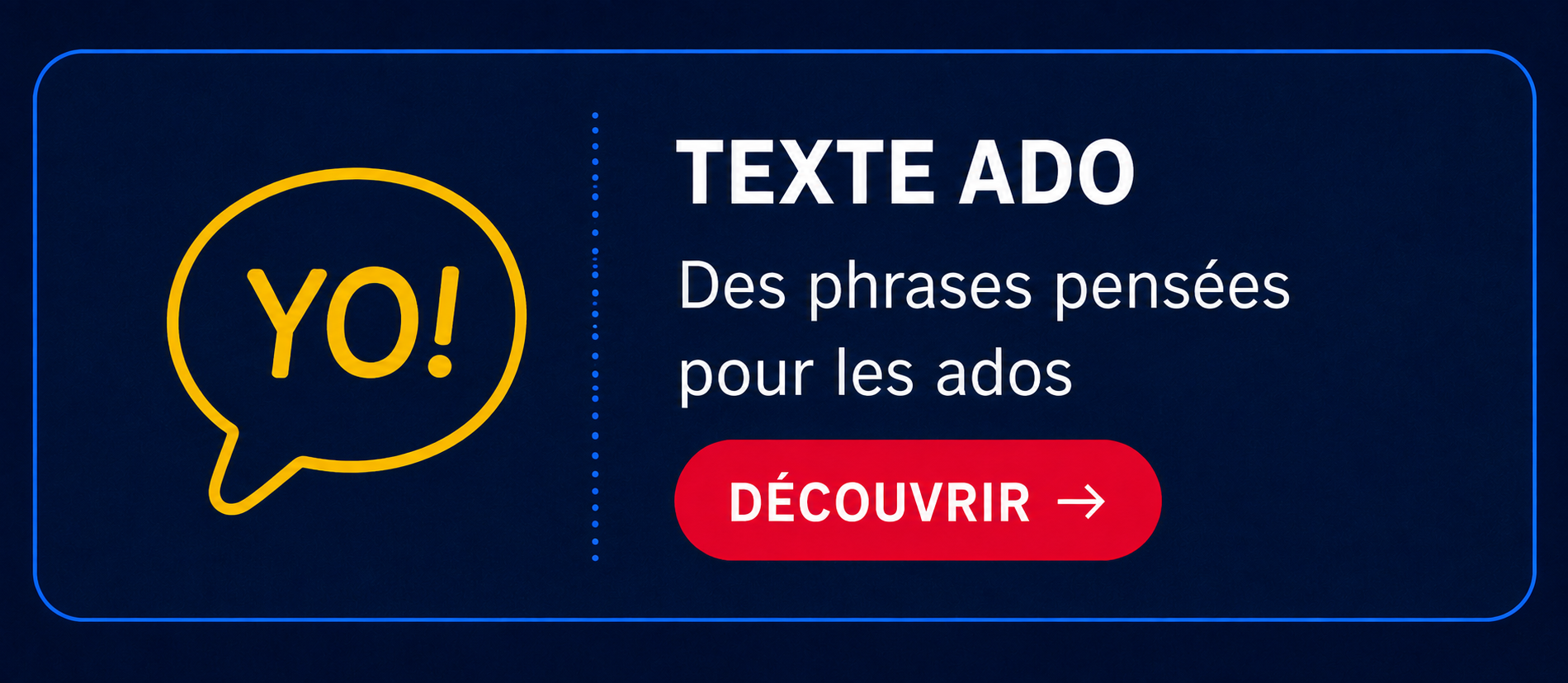Texte Ado — des phrases pensées pour les ados